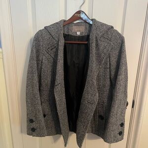 Croft & Barrow Women's Black and Gray Blazer